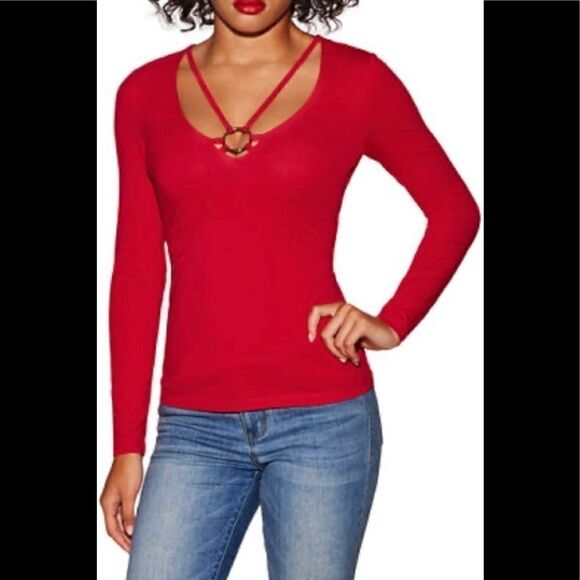 Boston Proper v-neck long sleeves t-shirt. XS runs big. NWOT - Picture 5 of 5